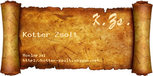 Kotter Zsolt névjegykártya